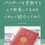 アメリカで日本の パスポートを更新するとき用意したものを くわしく紹介してみた
